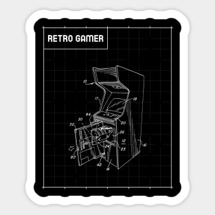 retro gamer arcade machine Sticker